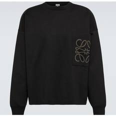 Loewe Anagram Cotton-Blend Sweatshirt - Black