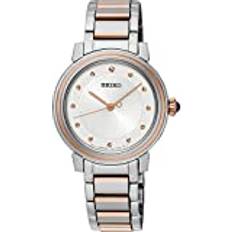 Seiko Damarmbandsur 29 mm armband tvåfaldigt rostfritt kvarts SRZ480P1