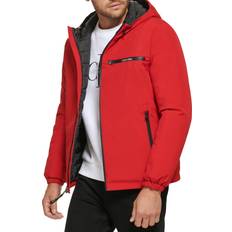 Calvin Klein Men's Logo Hooded Jacket True Red