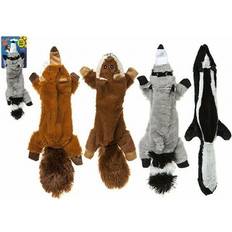 The Home Fusion Company Tug & Squeak Unstuffed Dog Skunk, Fox, Racoon