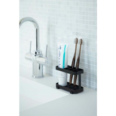 Stahl Zahnbürstenhalter Yamazaki Home Toothbrush Stand Black