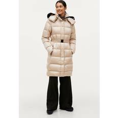 Dam - Guld Kappor & Rockar Áhkká Gold Mid Down Coat - Shiny/Beige