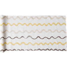 Fine Little Day Hemtextil Fine Little Day Randig bordslöpare White-yellow Bordsduk Vit, Gul