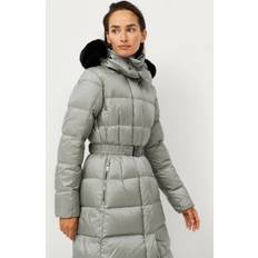 Dam - Guld Kappor & Rockar Áhkká Dunkappa Gold Mid Down Coat Shiny Grön