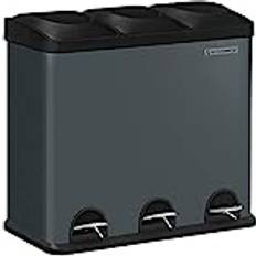 Songmics 54L Recycling Bin with 3 Sections