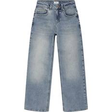Barnkläder Grunt Jeans Bred låg midja Blå år 140 Jeans