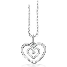 Scrouples Hjärta Karat Vitguld Hänge Med Diamant 0,008 Carat H-w/si 214074