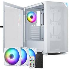 Computer Cases Vetroo AL800 Full Tower PC Case Tempered Glass, E-ATX/ATX ARGB