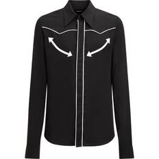 Shirts Balmain Western Lyocell Shirt Black