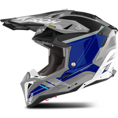 Motorcycle Equipment Airoh Aviator 3 Saber MX Helmet - Blue Gloss