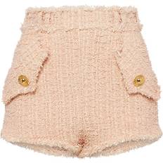 Balmain Shorts Balmain Pink Fringed Shorts 0DX Nude Rosé FR