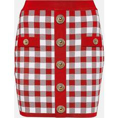 Check Knit Mini Skirt