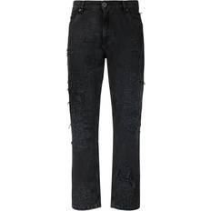 Balmain Kläder Balmain Distressed Straight Denim Jeans