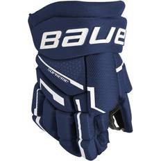 Blå Udespillerbeskyttelse Bauer Hockeyhandskar Supreme Mach Yth Navy