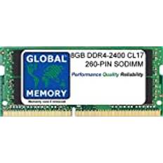 Global Memory 8GB DDR4 2400MHz PC4-19200 260-PIN SODIMM MINNE RAM FÖR INTEL 27 TUM RETINA 5K IMAC 2017
