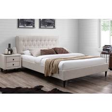 Sängyt ja Patjat Home4you Vuode Emilia 90x200 cm Vaalea Beige
