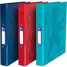 Oxford A4 Ring Binder, Assorted Colours, Pack 3