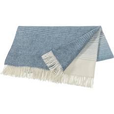 Scandi Living Mist wool Blankets Blue