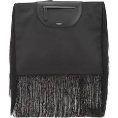 Burberry Clutches Burberry Olympia Fringe Canvas Leather Clutch - Black
