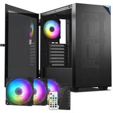 Computer Cases Vetroo AL800 Full Tower PC Case Tempered Glass, E-ATX/ATX ARGB