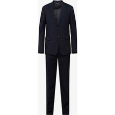 Prada Suits Prada Mens Blue Single-breasted Slim-fit Wool Suit 48R