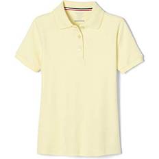 Polo Shirts French Toast French Toast Girls Size' Short Sleeve Interlock Polo with Picot Collar, Yellow, X-Large/18/20/Plus