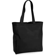 Black - Unisex Totes & Shopping Bags Westford Mill Unisex Organic Premium Cotton Maxi Tote Bag One Size Black