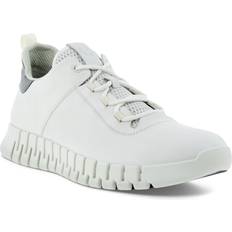 Ecco Laced Trainers ecco Men's Gruuv Leather Elastic Laces Trainers - White