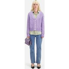 Argento Cardigan The Kooples Cable Knit Cardigan - Violet