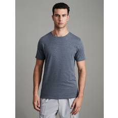 Clothing Reiss Mens Airforce Blue Bless Crew-neck Short-sleeve Cotton-jersey T-shirt