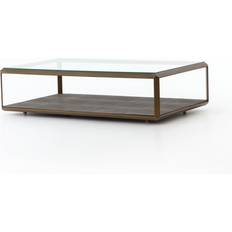 Gold Coffee Tables KATHY KUO HOME Elle Shadow Box Coffee Table