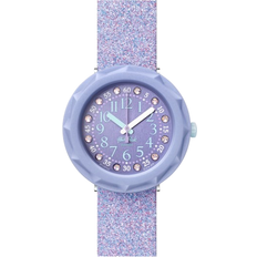 Paars Polshorloges Flik Flak Kinderhorloge FCSP102 Blauw