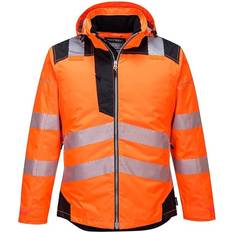 Men Work Jackets Portwest T400 - PW3 Hi-Vis Winter Jacket - Orange/Grey