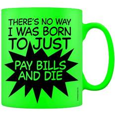 Verde Tazas de café espresso Grindstore Pay Bills And Die Mug - Verde Taza de café espresso