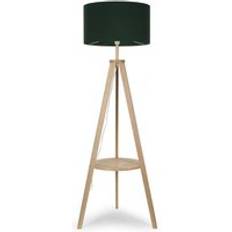 Lighting ValueLights Wooden Tripod Base Forest Floor Lamp