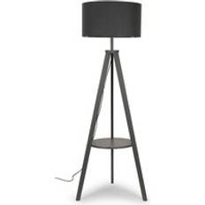 Lighting ValueLights Wooden Tripod Base Floor Lamp