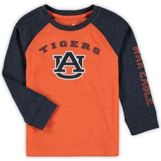 Tigers T-shirts Children's Clothing Colosseum Toddler Heathered Orange Auburn Tigers Long Sleeve Raglan T-Shirt