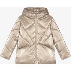 Gold Jackets Children's Clothing Mayoral Girls Gold Hooded Puffer Jacket Gold year