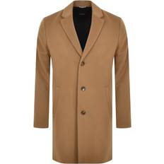 HUGO BOSS Overtøj HUGO BOSS Formel Slim Fit Uldfrakke - Beige