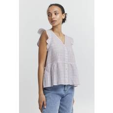 Cuadros Blusas Ichi Blusa 'GRY' - Rosa/Blanco