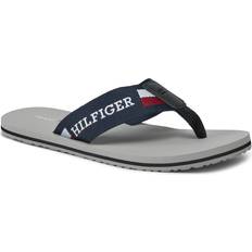 Men - Silver Flip-Flops Tommy Hilfiger Chanclas Hombre Monotype Beach Sandal FM0FM04913