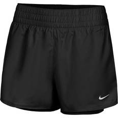 Polyester - Women Shorts NIKE One 2-in-1 Dri-FIT High Waist Shorts - Black