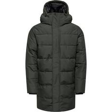 Chaqueta acolchada - Verde Chaquetas Only & Sons Detachable Hood Jacket - Grey/Peat