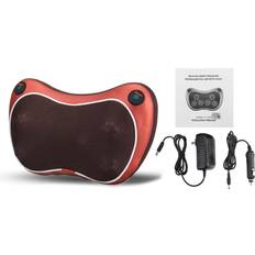Car Electric Lumbar Neck Back Massage Pillow 3 Gears 3D 48 Heads Kneading Cushion Heat Magnetic Stone Massager
