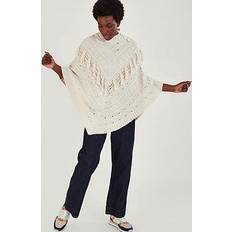 White - Women Capes & Ponchos Monsoon Dakota Diamond Poncho, White, Women White