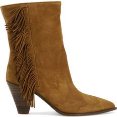 Aquazzura Marfa Fringed Suede Ankle Boots -