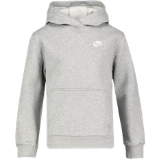 Long Sleeves Tops Children's Clothing NIKE Kid's Sportswear Club Fleece Pullover Hoodie - Dark Gray Heather/White