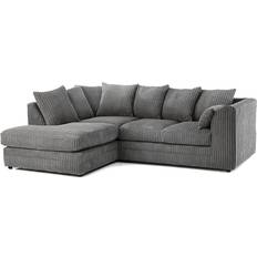 Furniture B&Q New Luxor Corner Gray Sofa 212cm 3 Seater