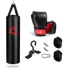 Boxing Sets Costway Filled Punching Bag Set with Boxing Gloves- 63 lbs