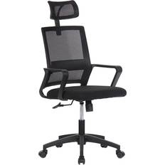 Neck Rest Office Chairs Edm Ergonomic Black Office Chair 120cm